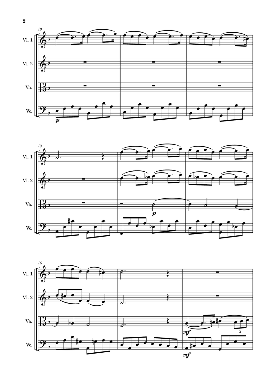 Pavane, op. 50 arranged for String Quartet String Quartet scores gallery preview page 2