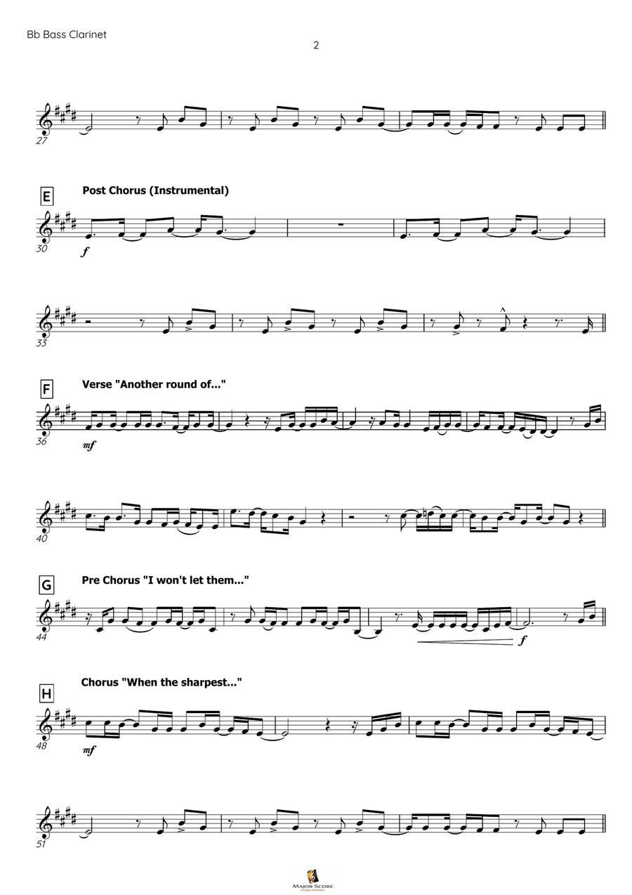 This Is Me Bass Clarinet scores gallery preview page 3