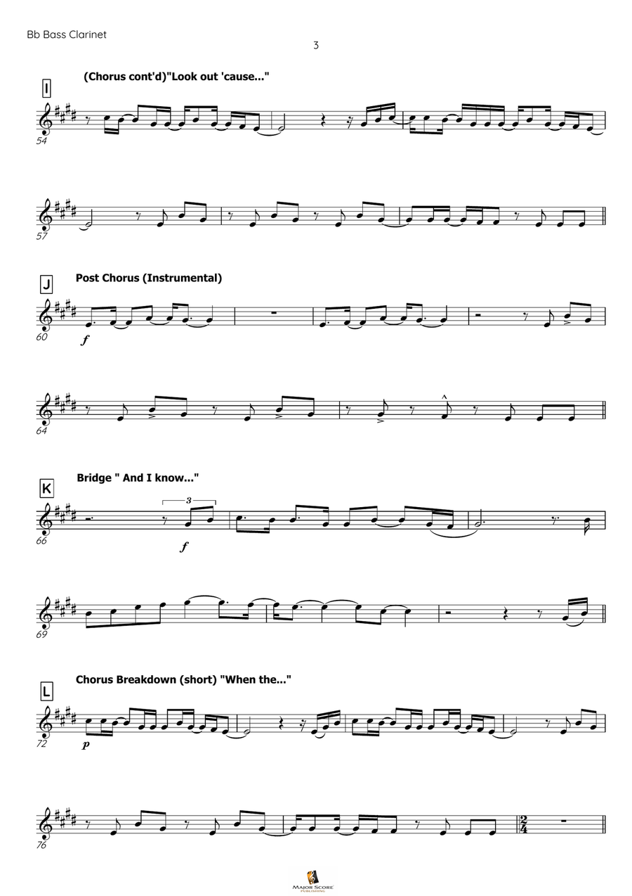 This Is Me Bass Clarinet scores gallery preview page 4