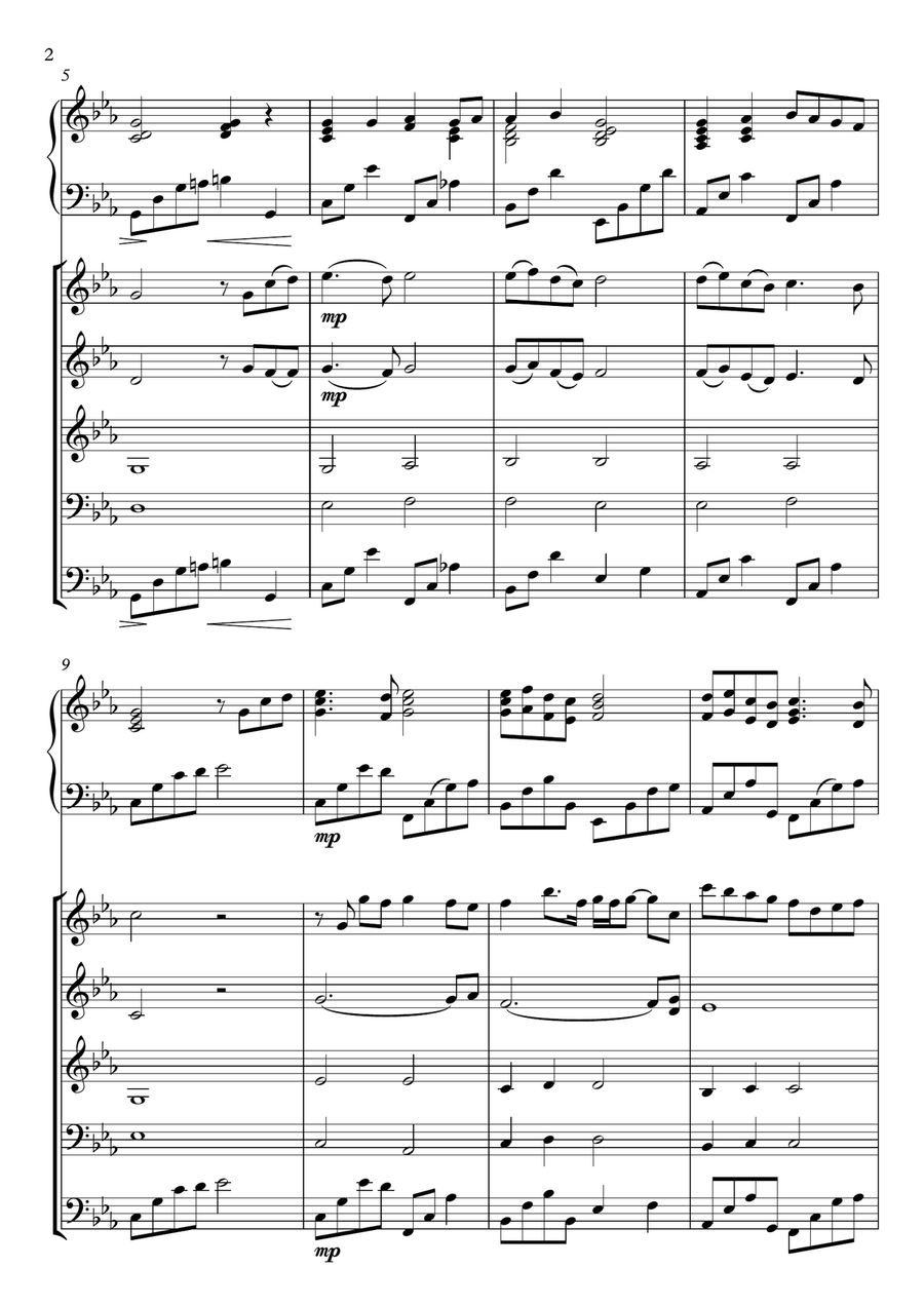 Song From A Secret Garden (Korean Version) - Score Only String Orchestra scores gallery preview page 2