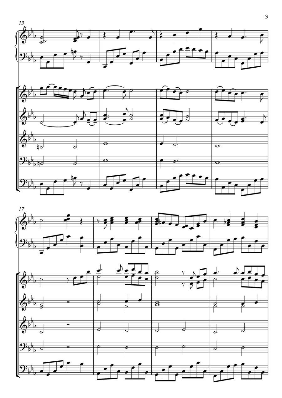 Song From A Secret Garden (Korean Version) - Score Only String Orchestra scores gallery preview page 3