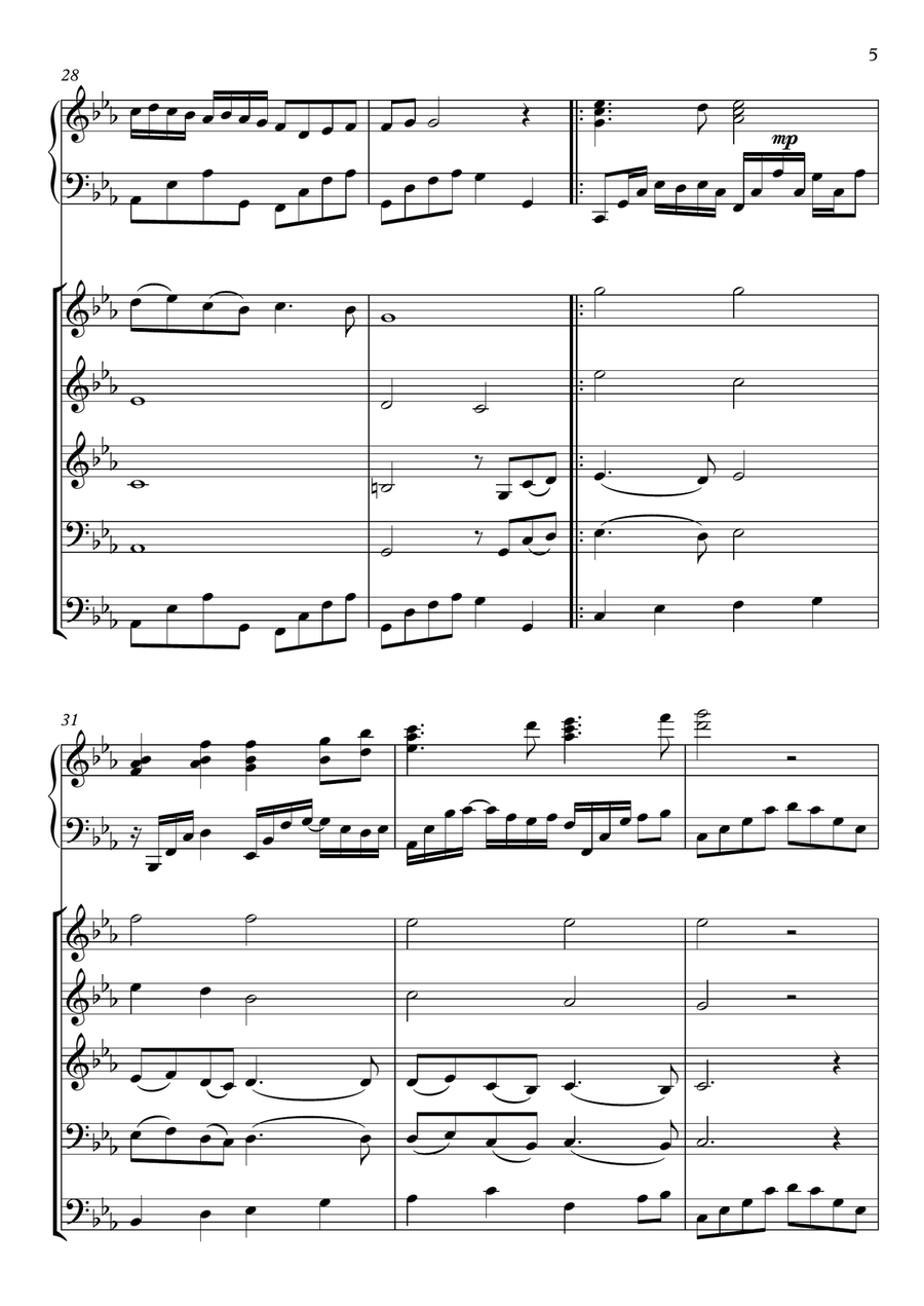 Song From A Secret Garden (Korean Version) String Orchestra scores gallery preview page 5