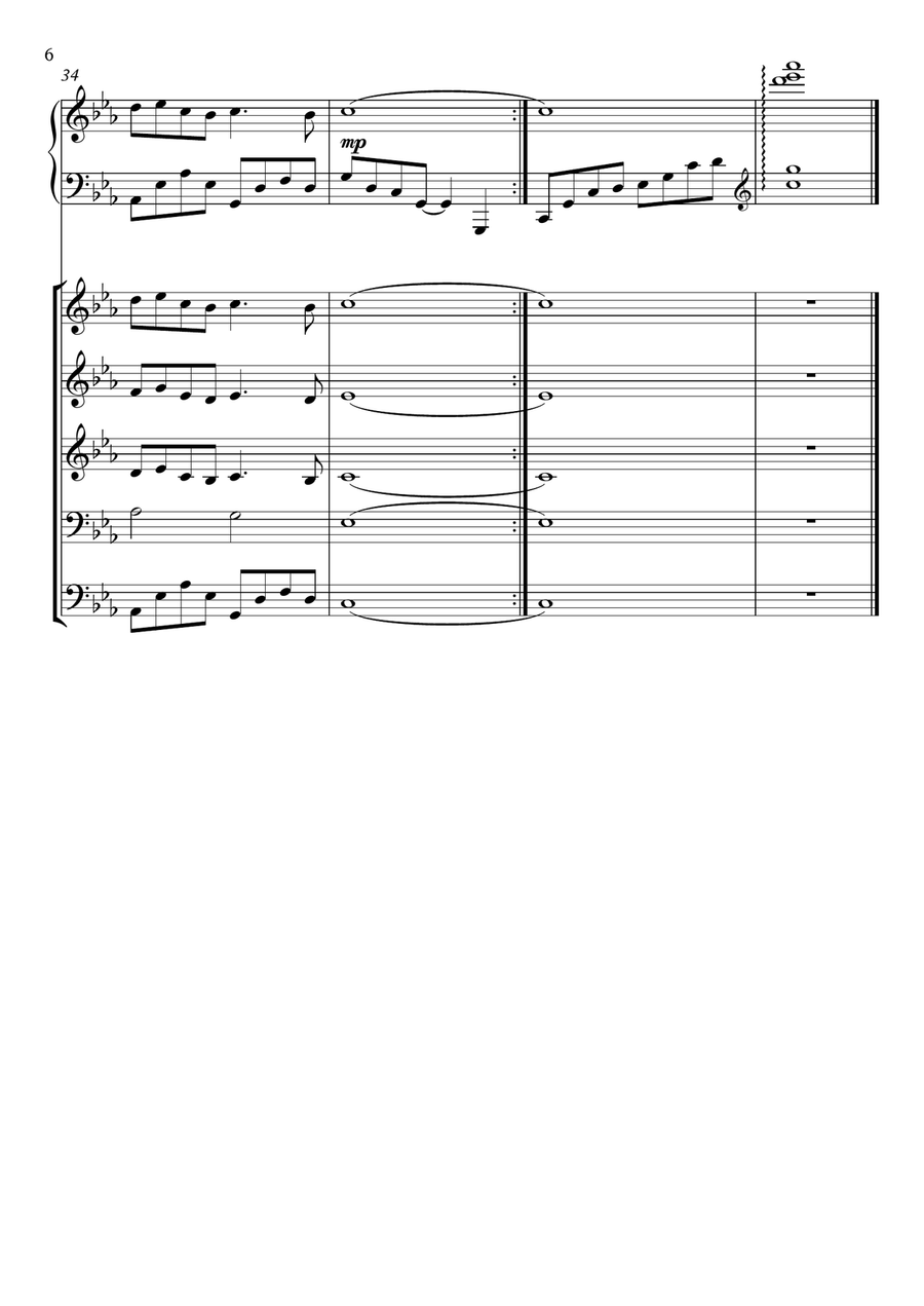 Song From A Secret Garden (Korean Version) String Orchestra scores gallery preview page 6