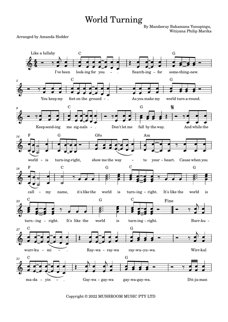 World Turning World Turning SA scores gallery preview page 1