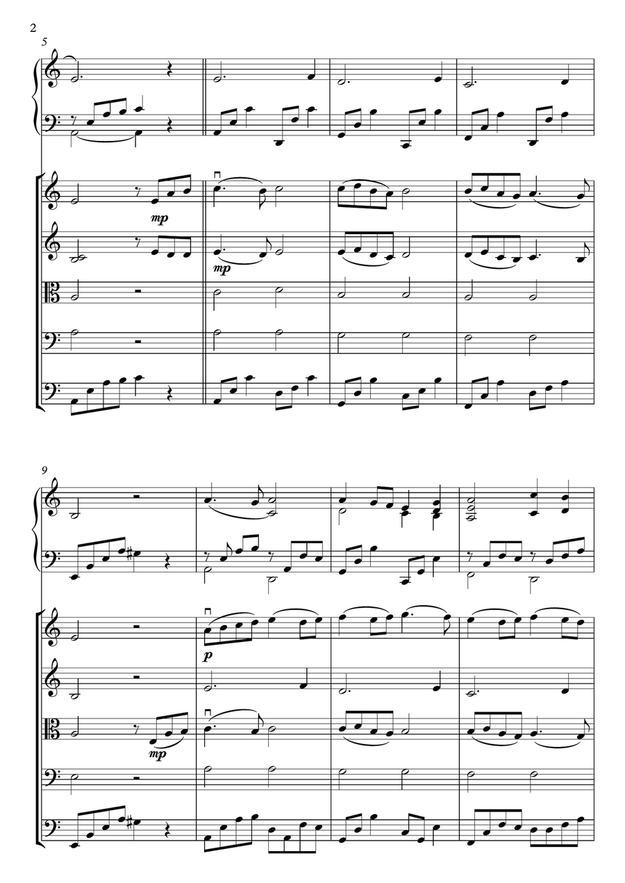 Song From A Secret Garden (Korean Version) - Score Only String Orchestra scores gallery preview page 2