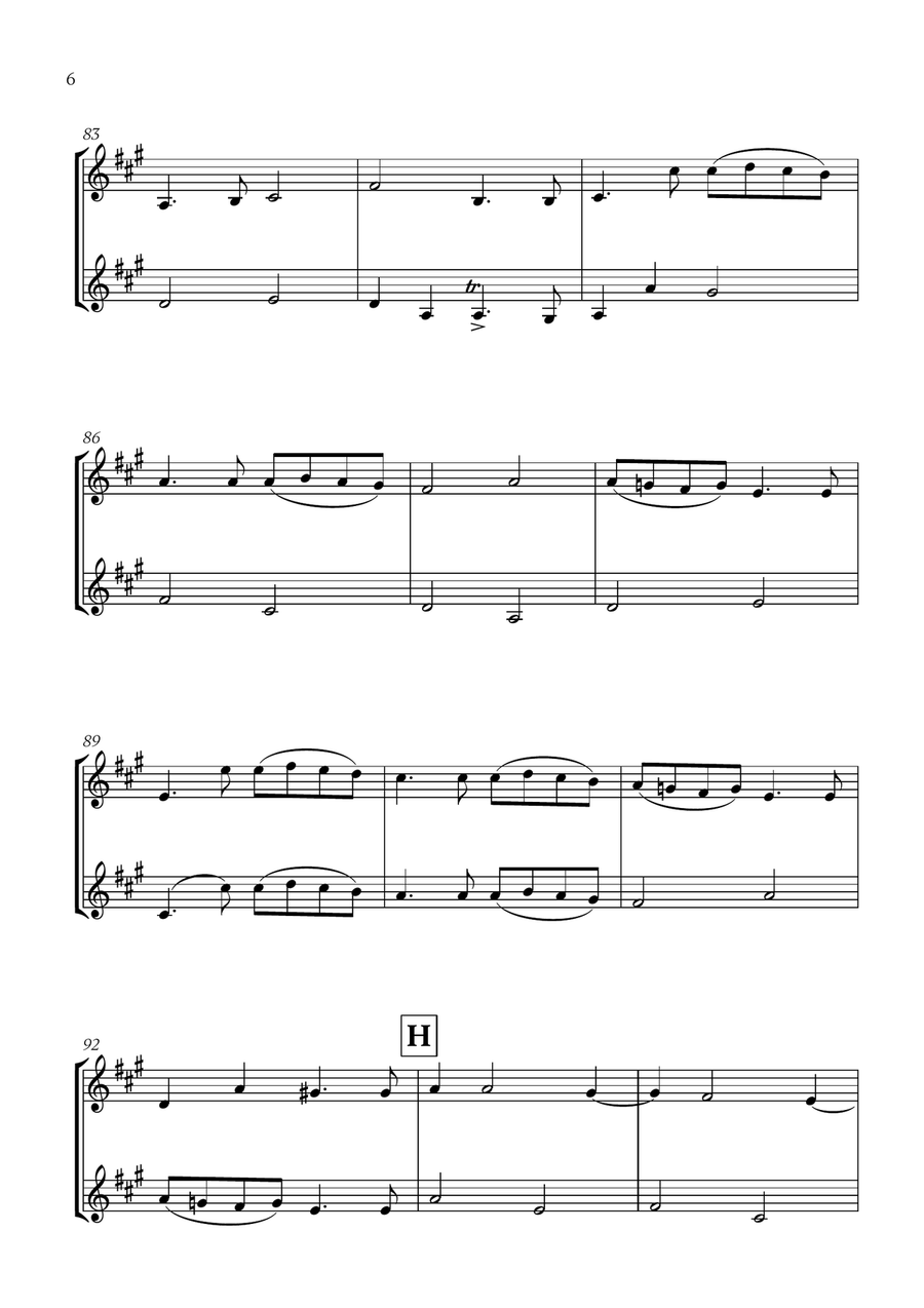 Pachelbel - Canon in D (for French Horn Duet) Brass Duet scores gallery preview page 6