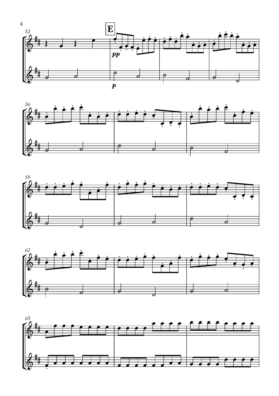 Pachelbel - Canon in D (for Oboe and Violin) Oboe scores gallery preview page 4