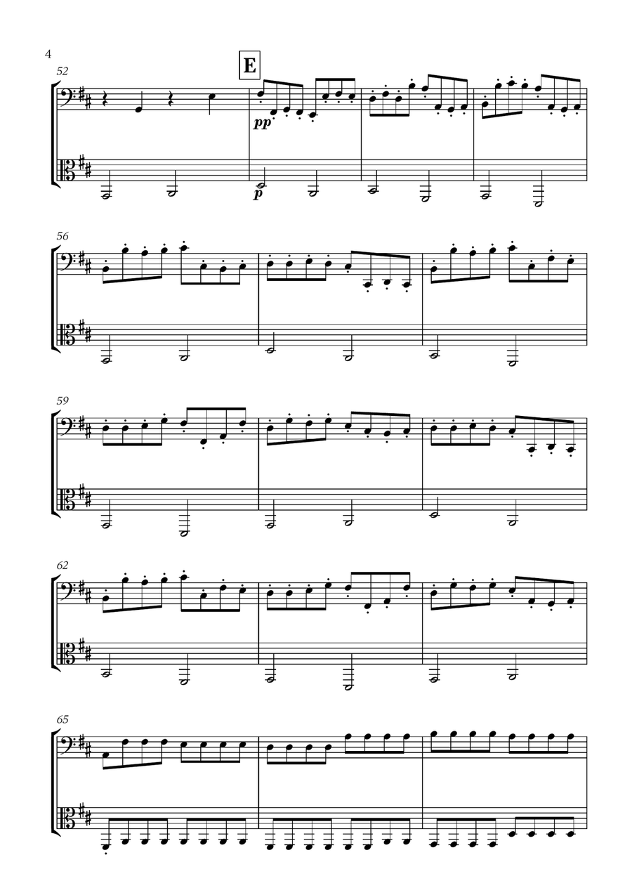 Pachelbel - Canon in D (for Cello and Viola) String Duet scores gallery preview page 4
