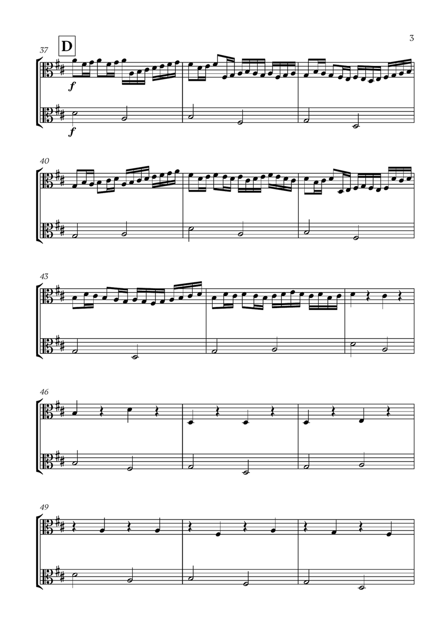 Pachelbel - Canon in D (for Viola Duet) String Duet scores gallery preview page 3