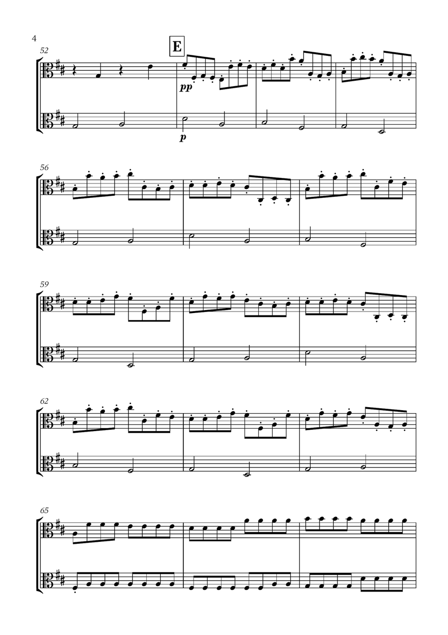 Pachelbel - Canon in D (for Viola Duet) String Duet scores gallery preview page 4