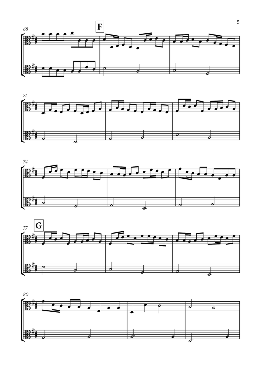 Pachelbel - Canon in D (for Viola Duet) String Duet scores gallery preview page 5