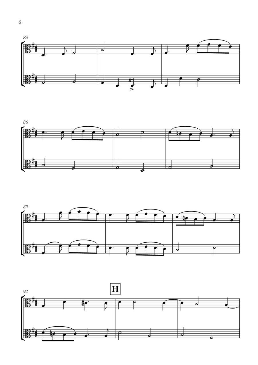 Pachelbel - Canon in D (for Viola Duet) String Duet scores gallery preview page 6