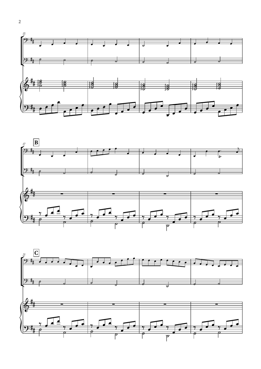 Pachelbel - Canon in D (for Bassoon Duet and Piano) Woodwind Duet scores gallery preview page 2