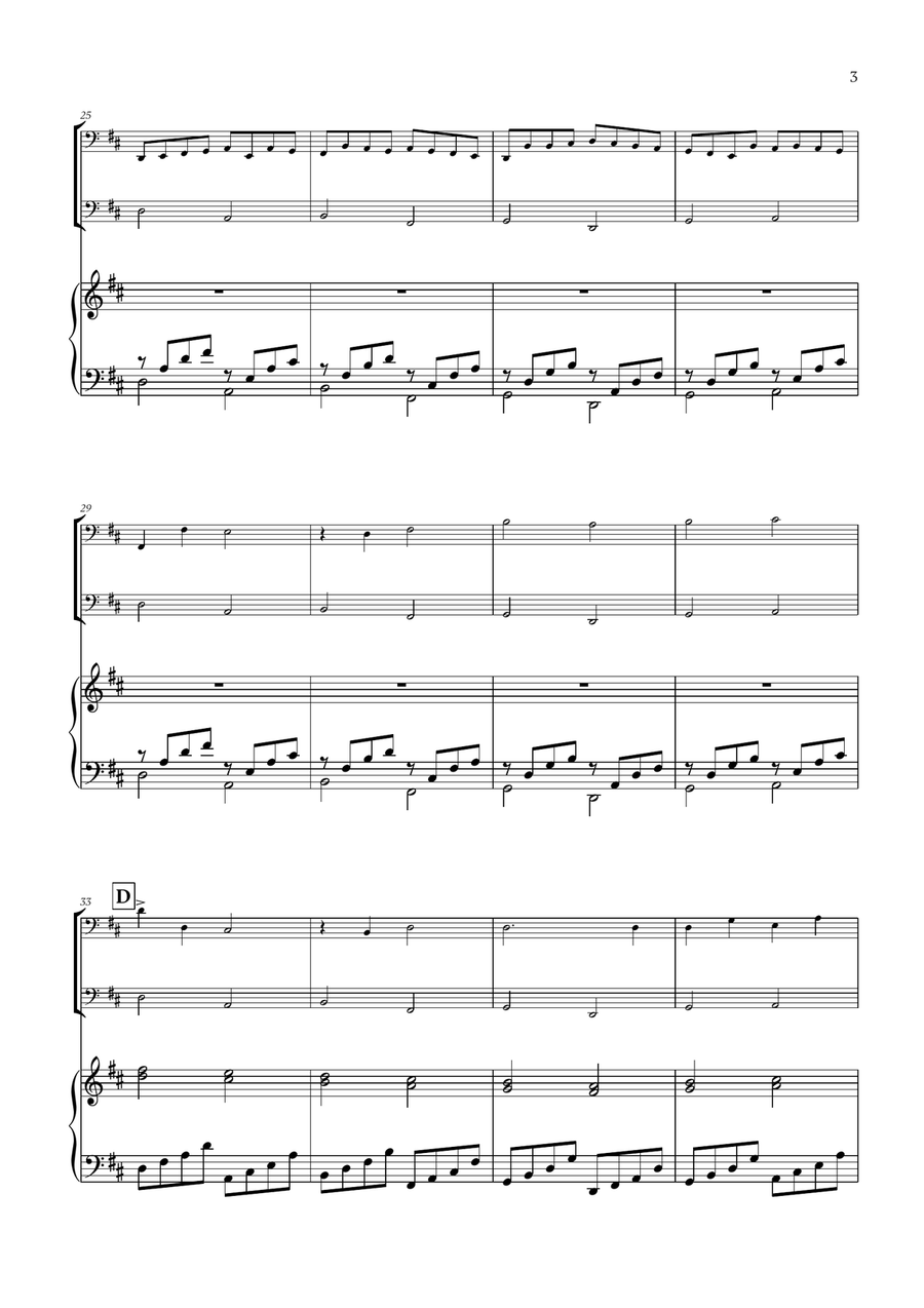 Pachelbel - Canon in D (for Bassoon Duet and Piano) Woodwind Duet scores gallery preview page 3