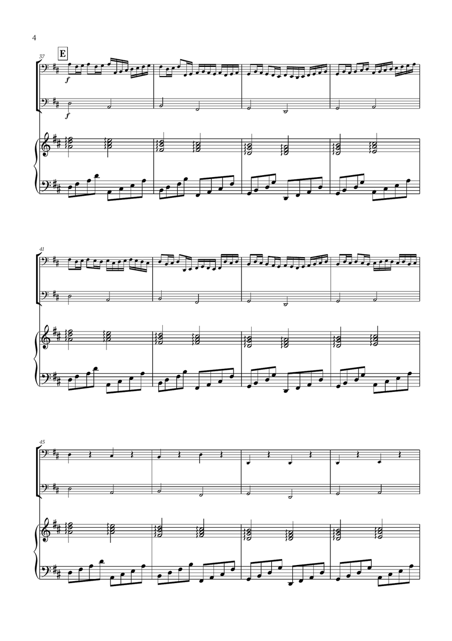Pachelbel - Canon in D (for Bassoon Duet and Piano) Woodwind Duet scores gallery preview page 4