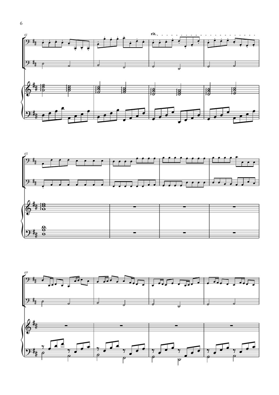 Pachelbel - Canon in D (for Bassoon Duet and Piano) Woodwind Duet scores gallery preview page 6