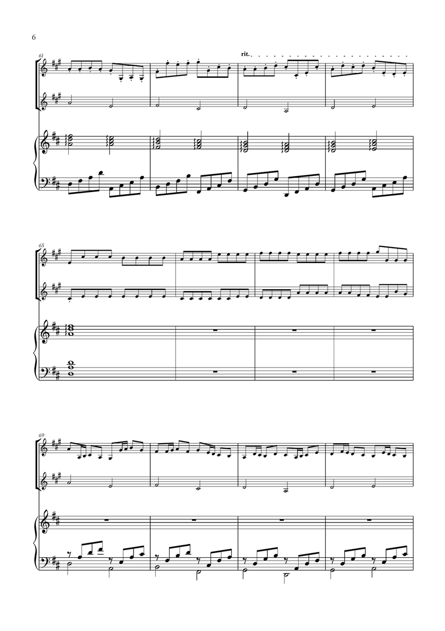 Pachelbel - Canon in D (for French Horn Duet and Piano) Brass Duet scores gallery preview page 6