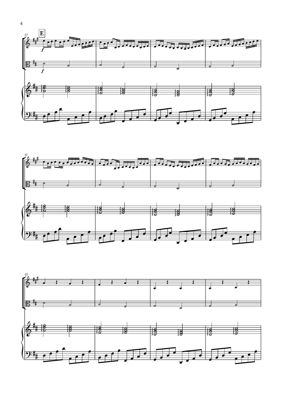 Pachelbel - Canon in D (for French Horn, Viola and Piano) Horn scores gallery preview page 4