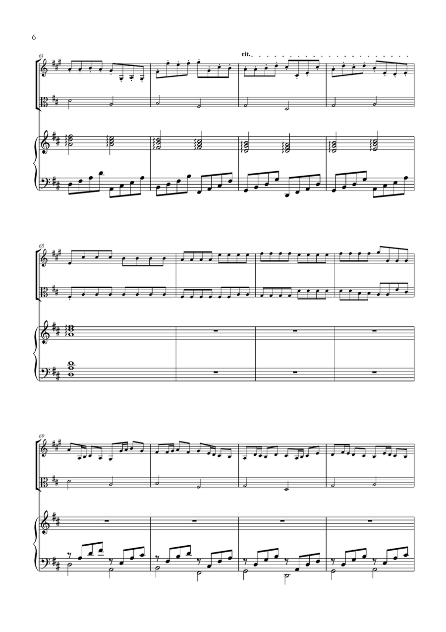 Pachelbel - Canon in D (for French Horn, Viola and Piano) Horn scores gallery preview page 6