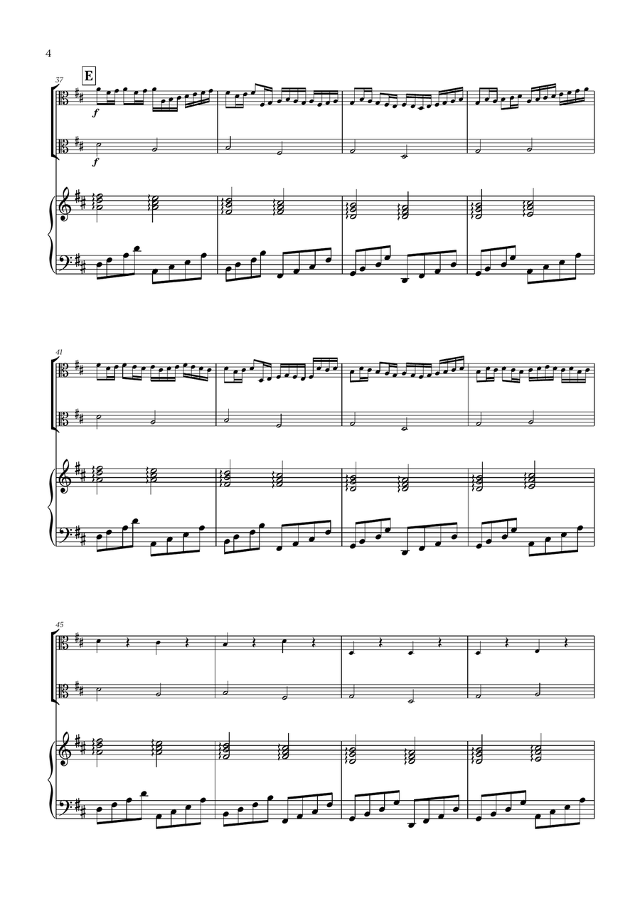 Pachelbel - Canon in D (for Viola Duet and Piano) String Duet scores gallery preview page 4