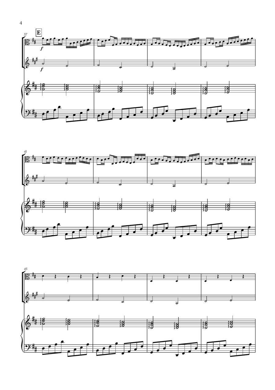Pachelbel - Canon in D (for Viola, French Horn and Piano) Horn scores gallery preview page 4