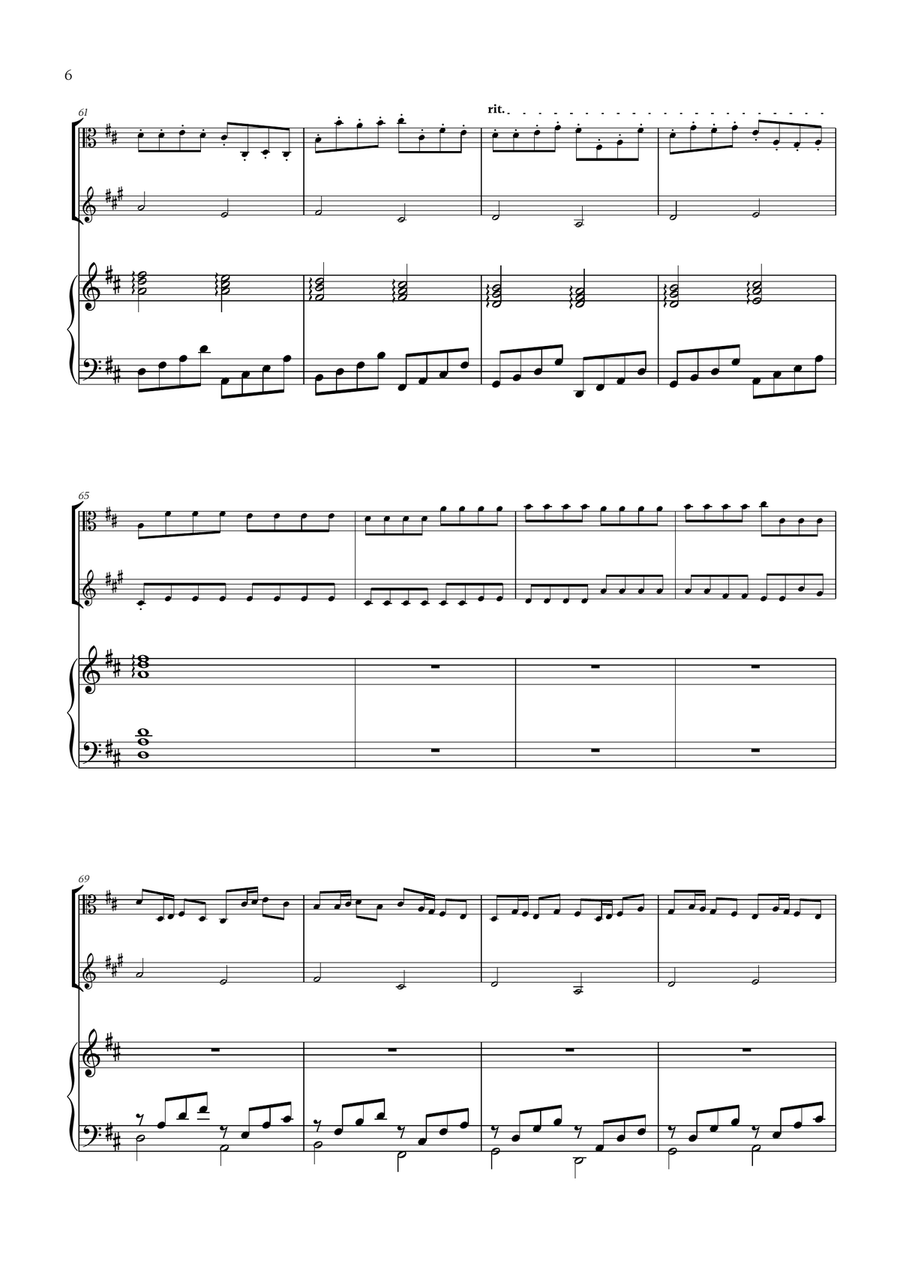 Pachelbel - Canon in D (for Viola, French Horn and Piano) Horn scores gallery preview page 6