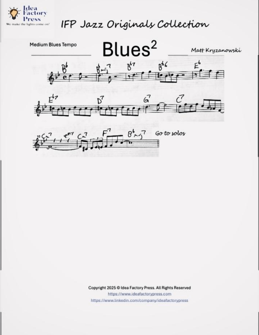 Blues Squared Piano scores gallery preview page 1