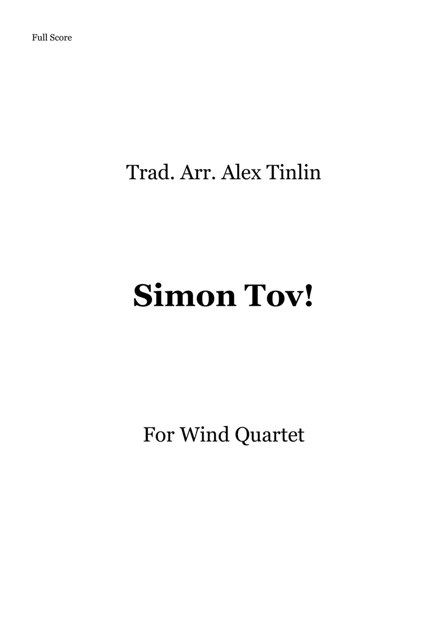Simon Tov! Simon Tov! Woodwind Quartet scores gallery preview page 1