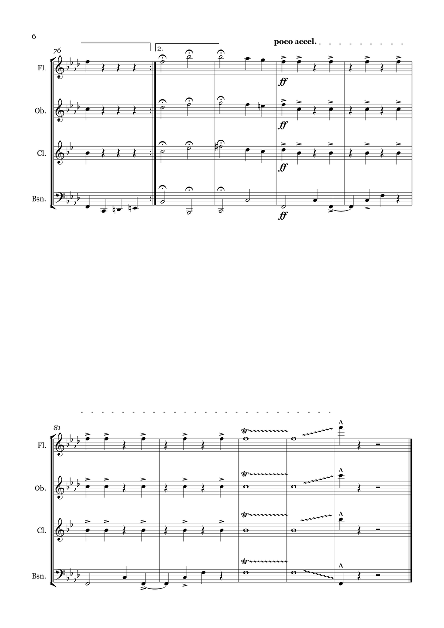Simon Tov! Simon Tov! Woodwind Quartet scores gallery preview page 6