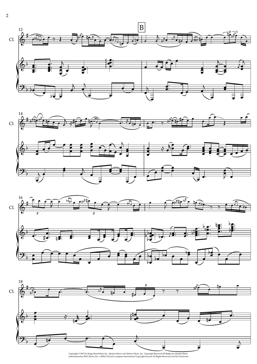What A Wonderful World What A Wonderful World B-Flat Clarinet scores gallery preview page 2