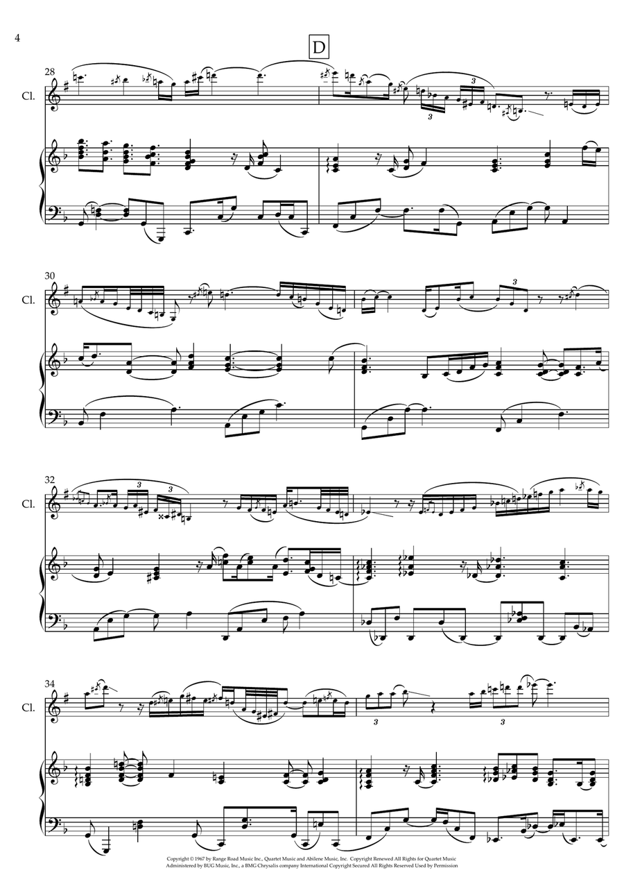 What A Wonderful World What A Wonderful World B-Flat Clarinet scores gallery preview page 4