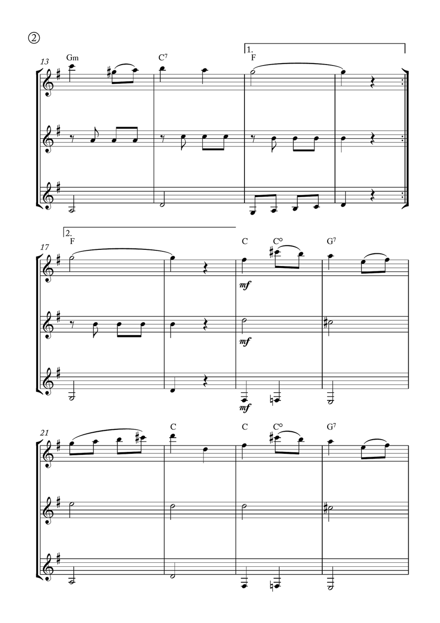 Melody in F Melody in F Clarinet Trio scores gallery preview page 2
