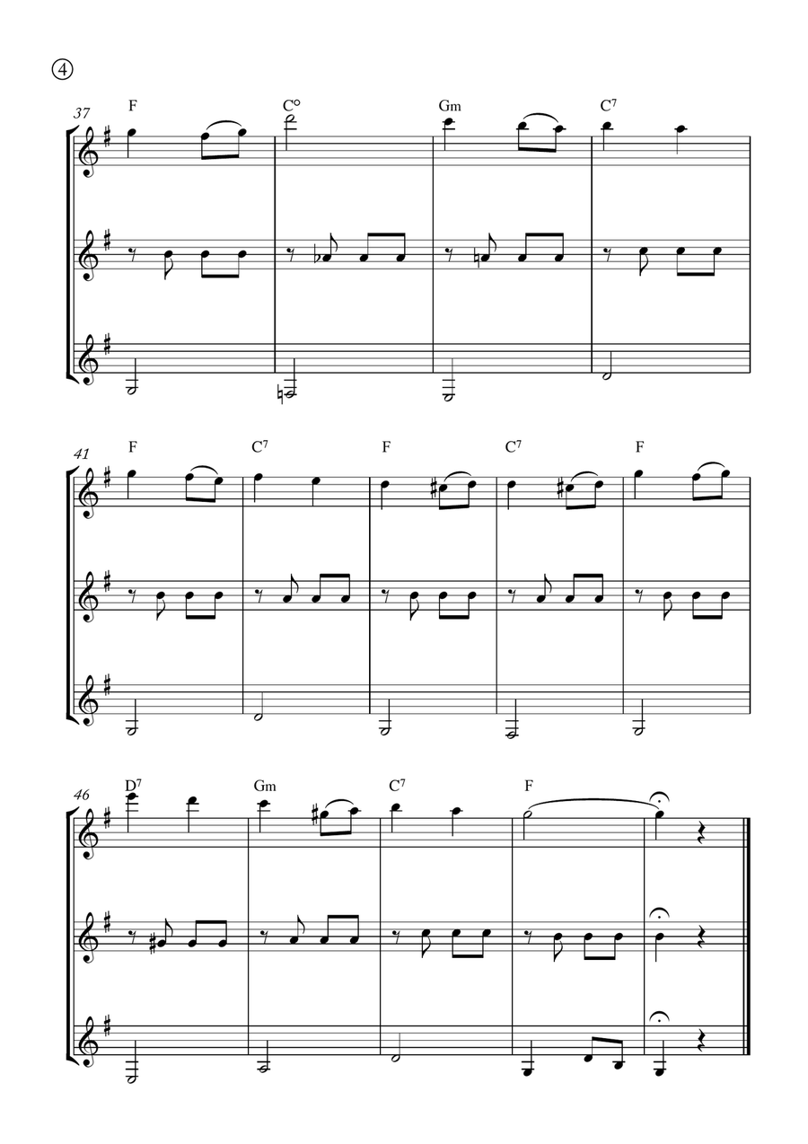 Melody in F Melody in F Clarinet Trio scores gallery preview page 4