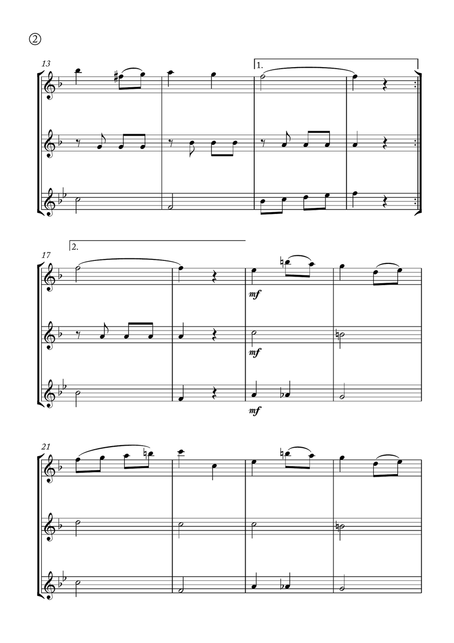 Melody in F Melody in F Woodwind Trio scores gallery preview page 2