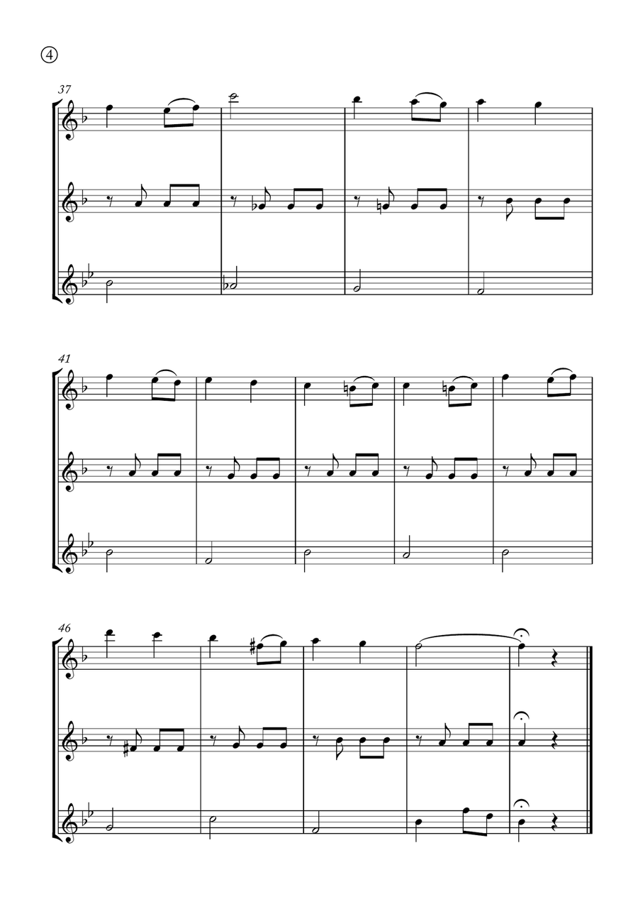 Melody in F Melody in F Woodwind Trio scores gallery preview page 4