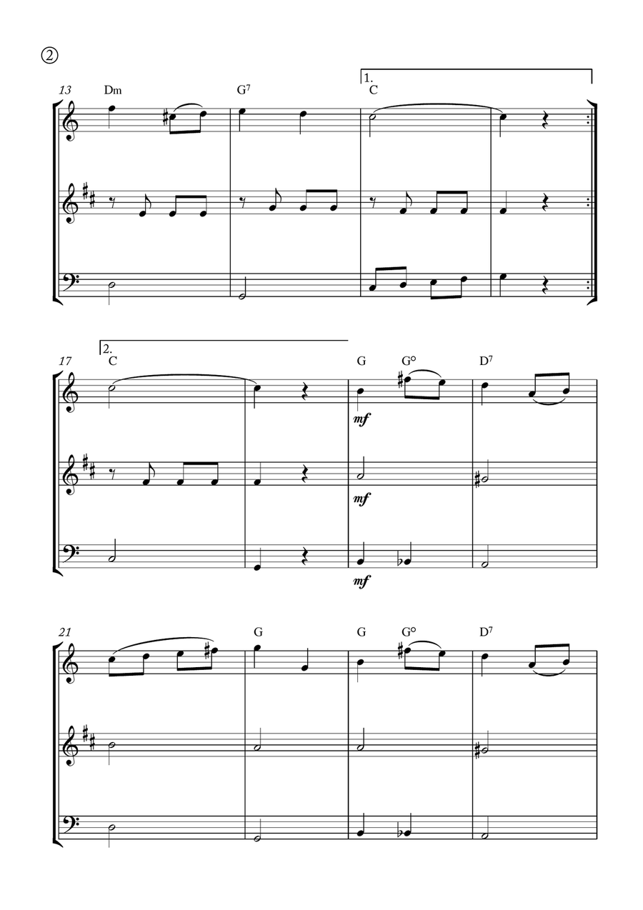 Melody in F Melody in F Woodwind Trio scores gallery preview page 2