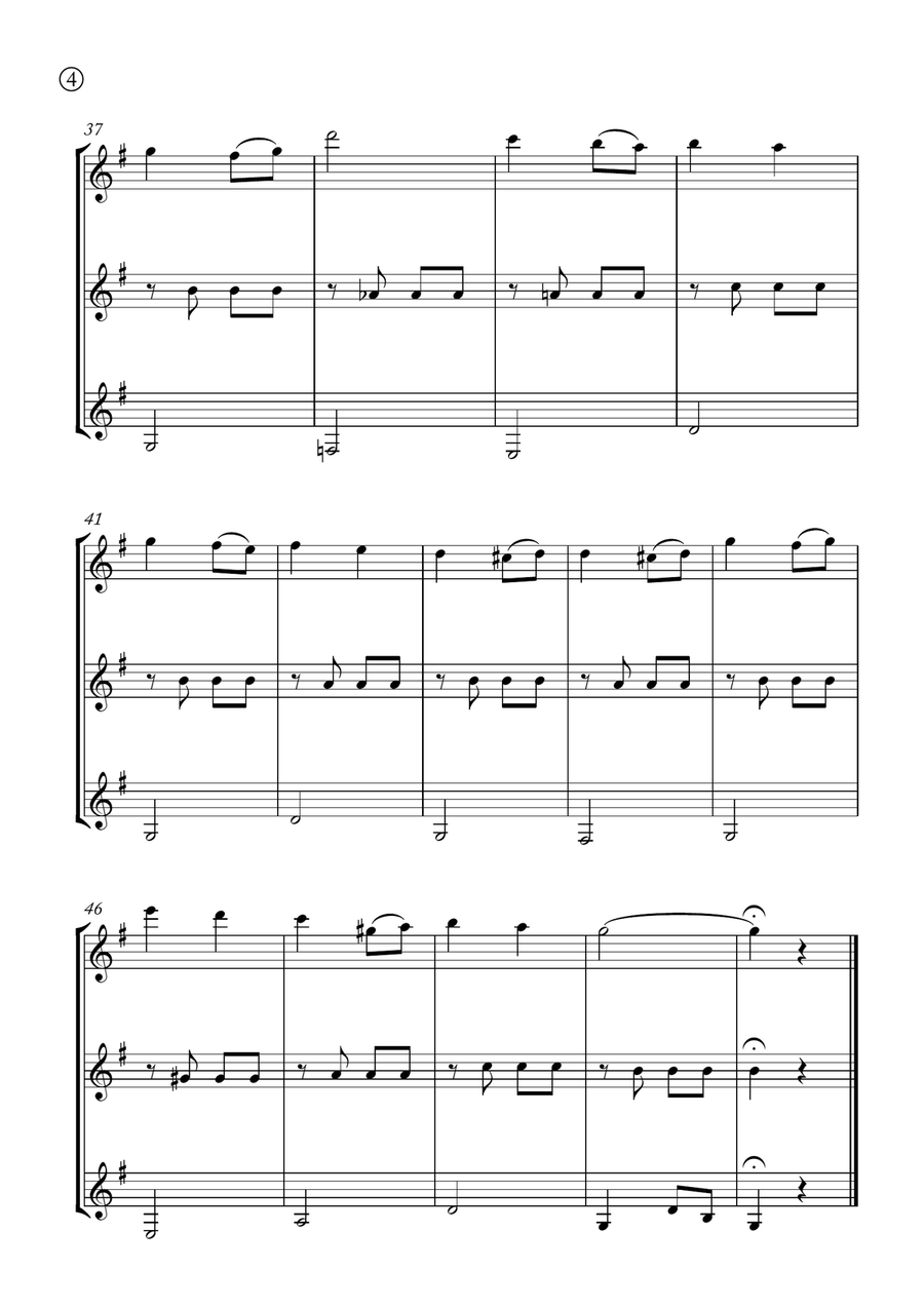 Melody in F Melody in F Clarinet Trio scores gallery preview page 4