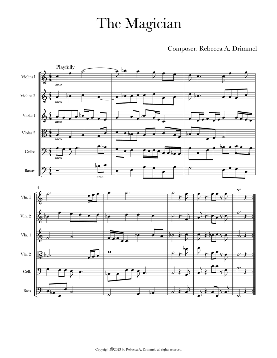 The Magician The Magician String Orchestra scores gallery preview page 1