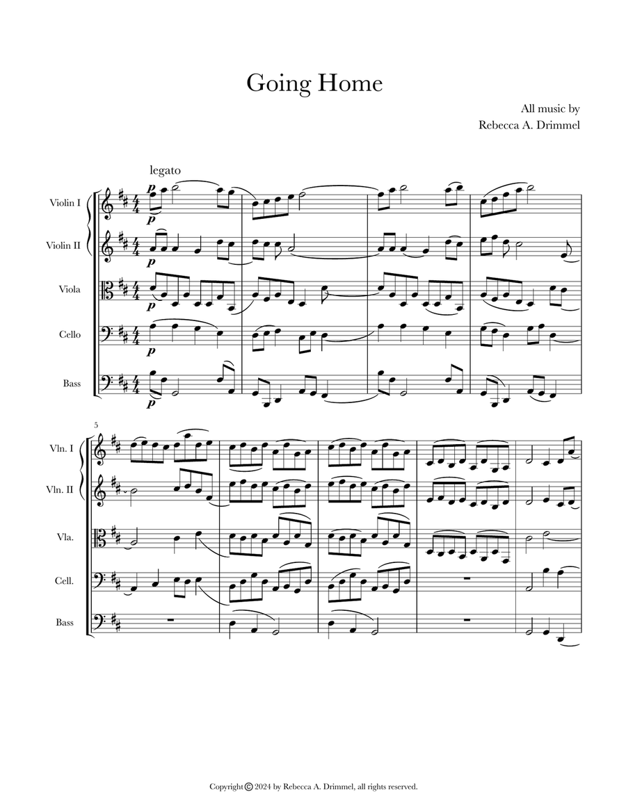 Going Home Going Home String Orchestra scores gallery preview page 1