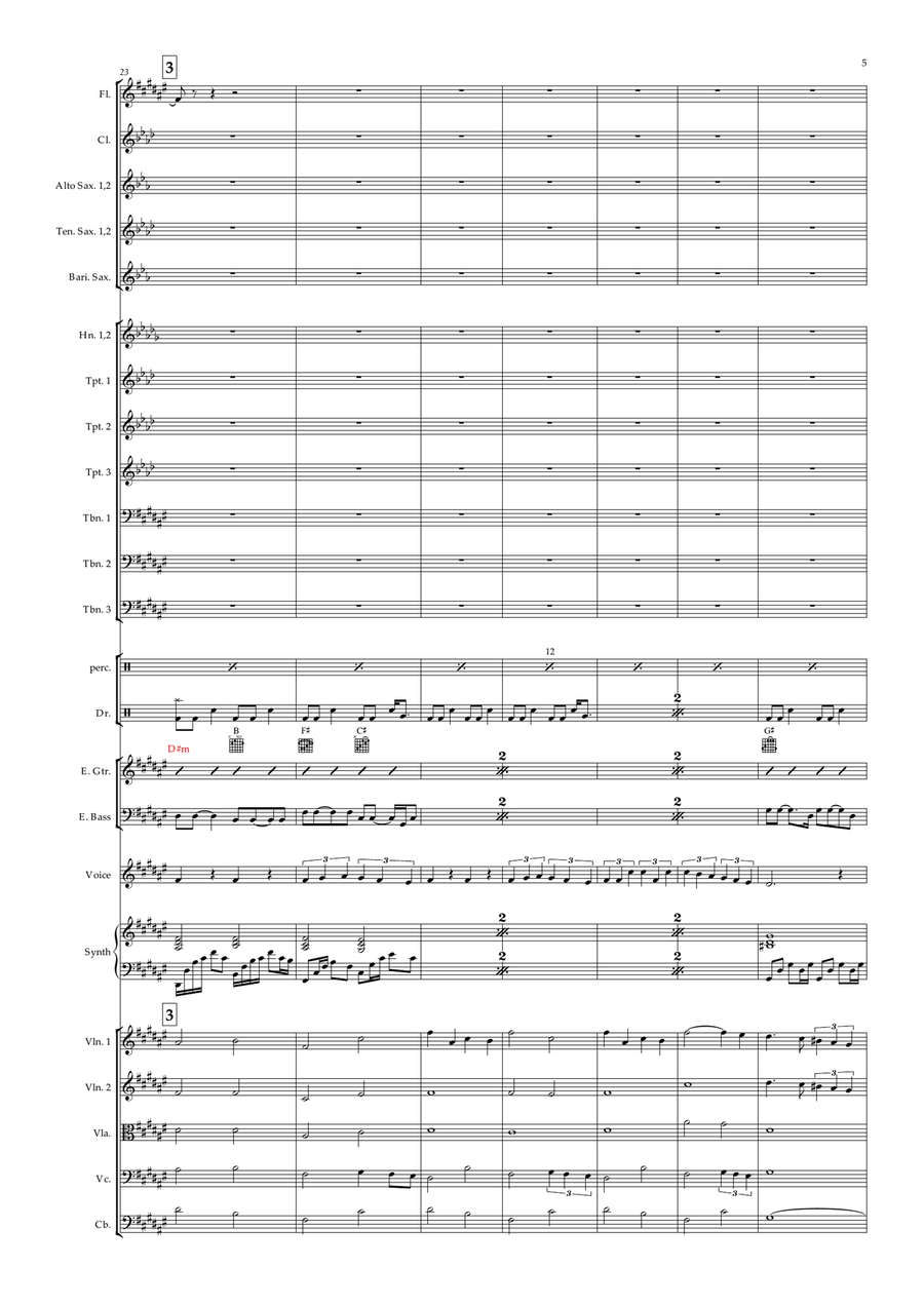 A New Day Has Come A New Day Has Come Full Orchestra scores gallery preview page 5