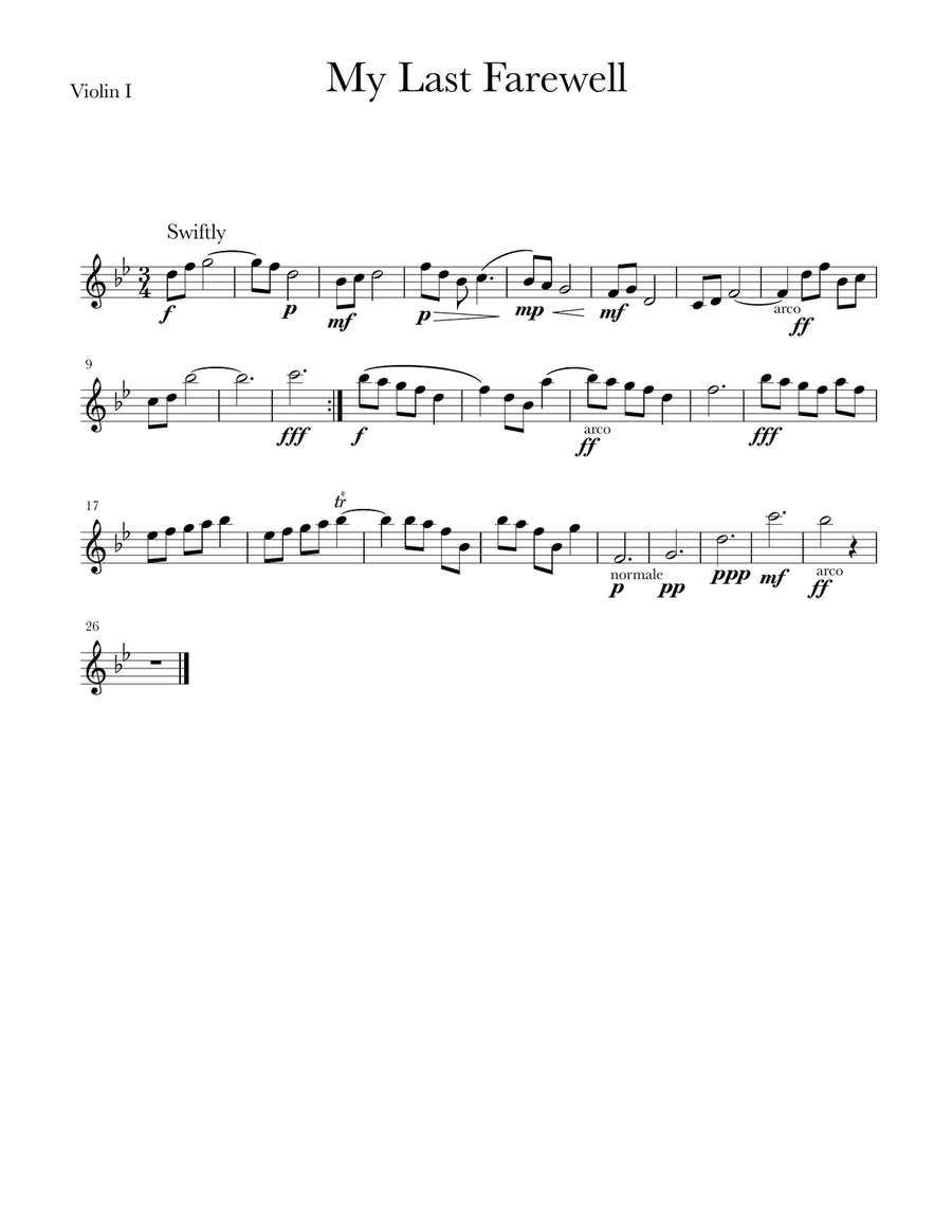 My Last Farewell My Last Farewell String Orchestra scores gallery preview page 3