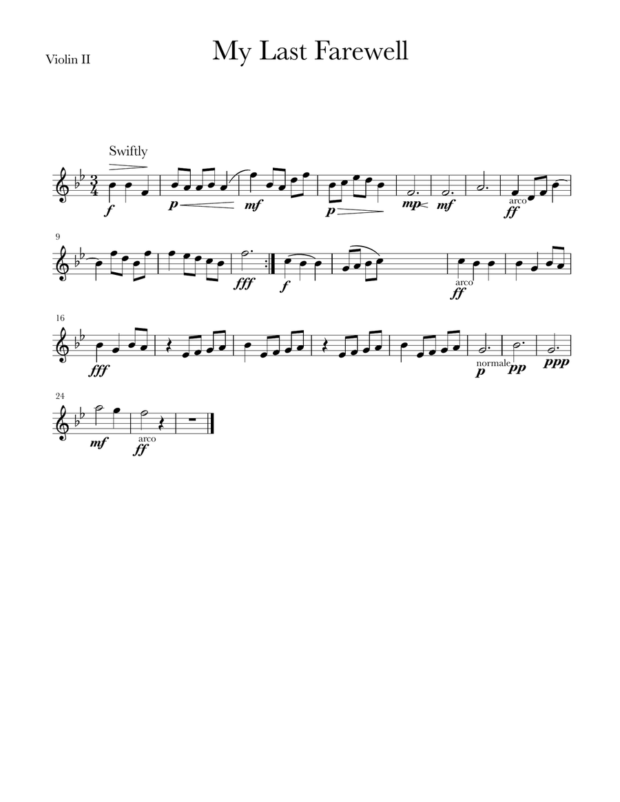 My Last Farewell My Last Farewell String Orchestra scores gallery preview page 4