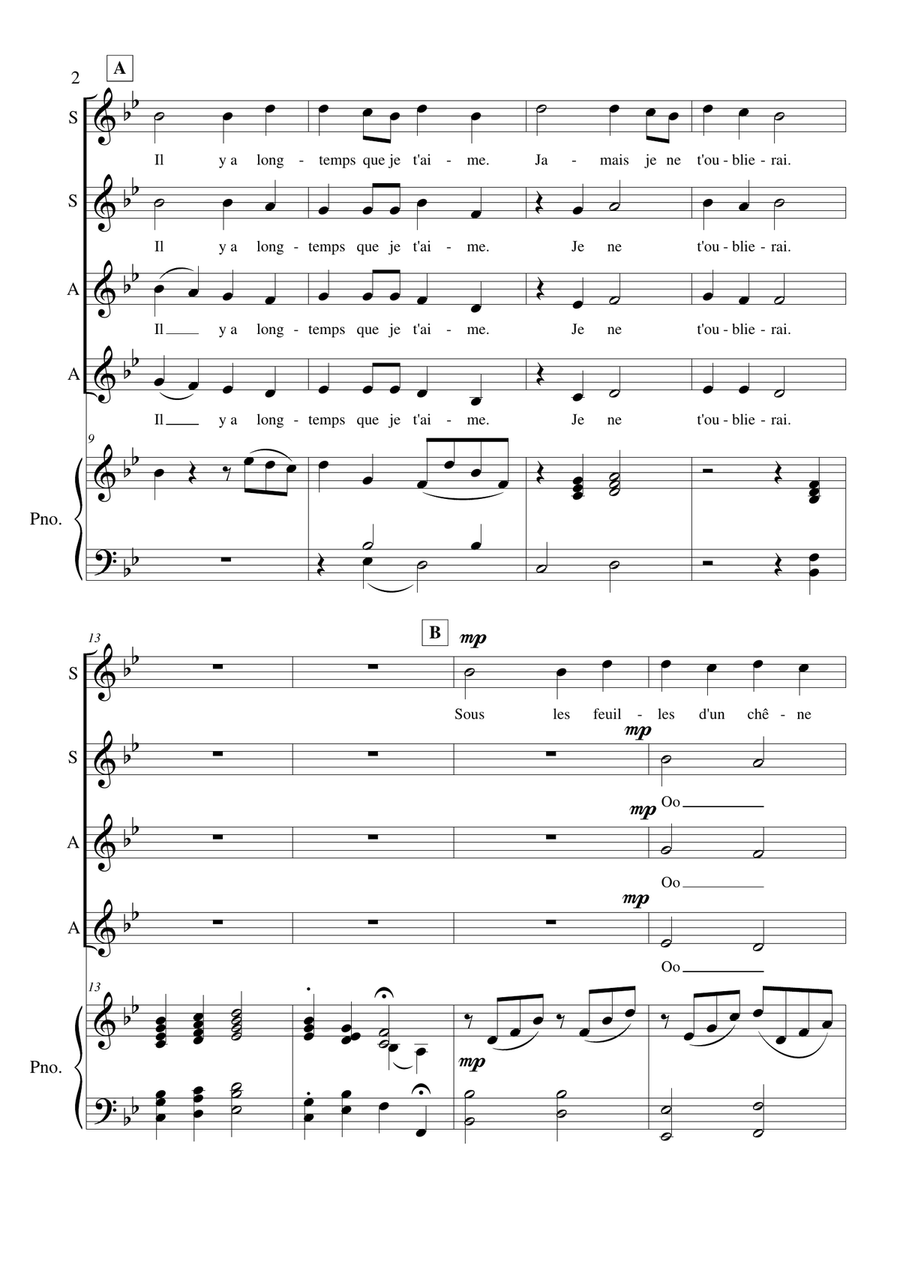 A la Claire Fontaine A la Claire Fontaine SSAA scores gallery preview page 3