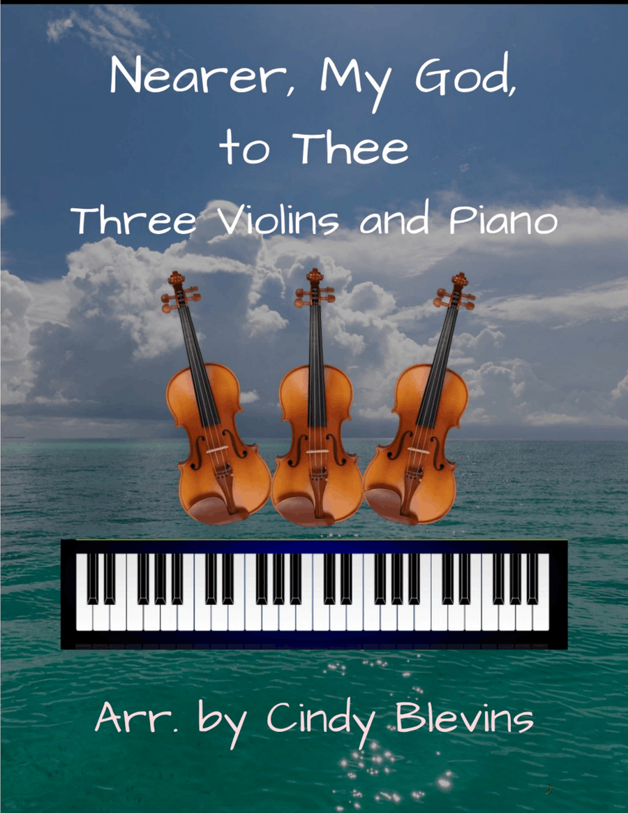 Nearer, My God, to Thee, for Three Violins and Piano Small Ensemble scores gallery preview page 1