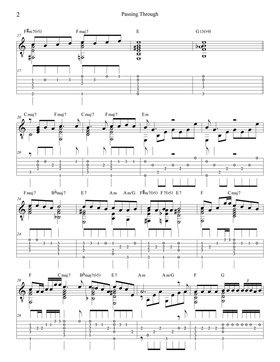 Passing Through Passing Through Electric Guitar scores gallery preview page 2