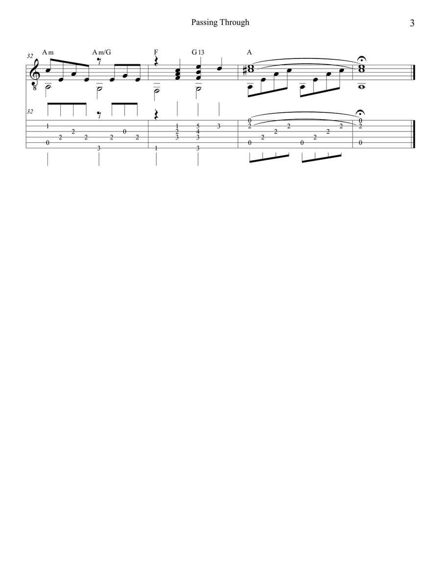 Passing Through Passing Through Electric Guitar scores gallery preview page 3