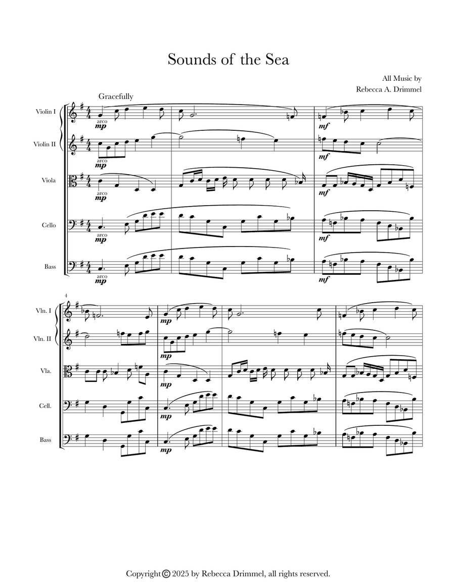 Sounds of the Sea Sounds of the Sea String Orchestra scores gallery preview page 1