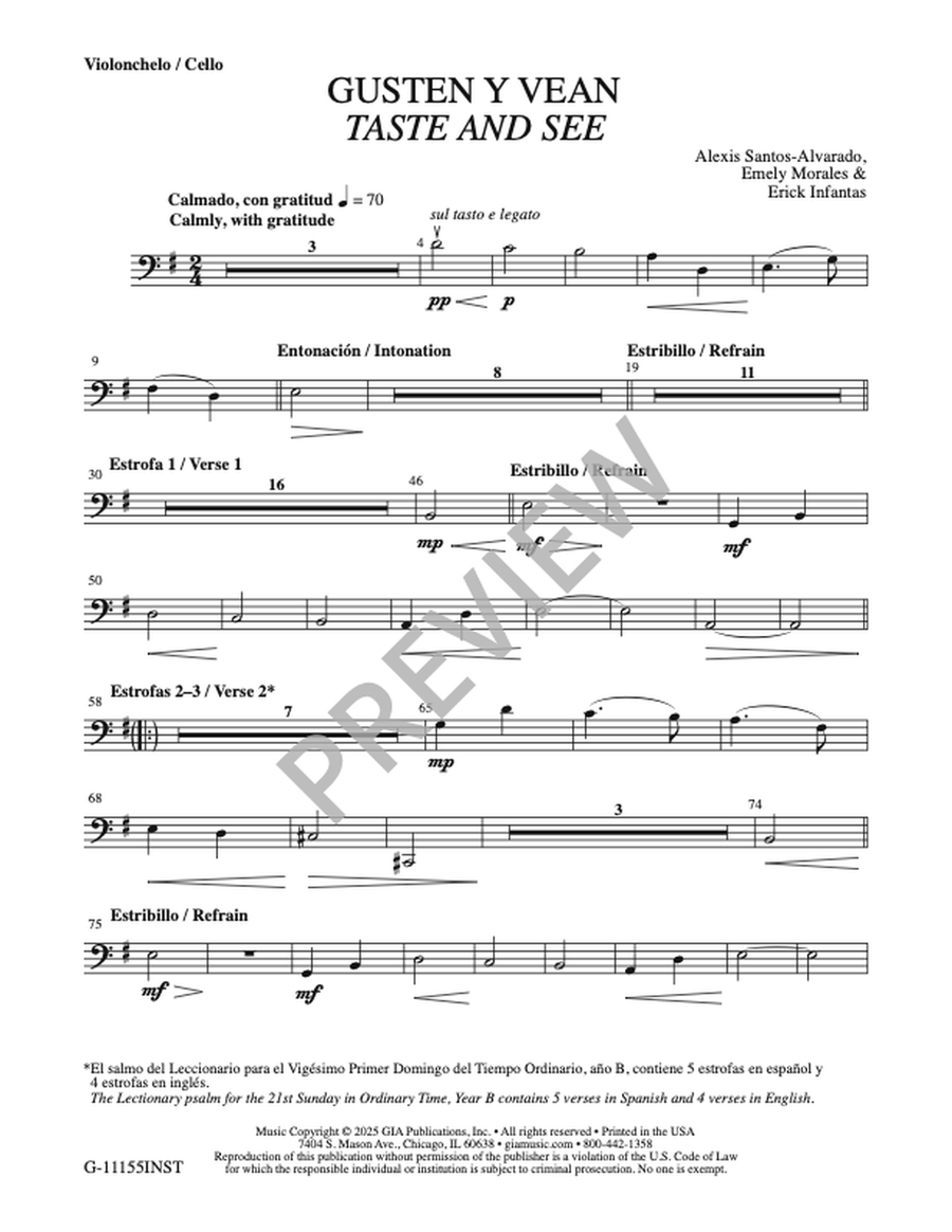 Gusten y Vean / Taste and See - Instrument edition Flute scores gallery preview page 3