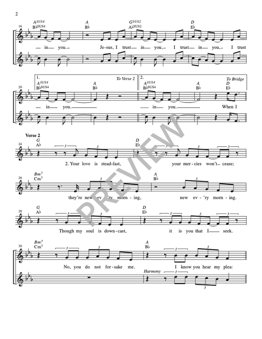 Jesus, I Trust in You - Guitar edition Guitar scores gallery preview page 2