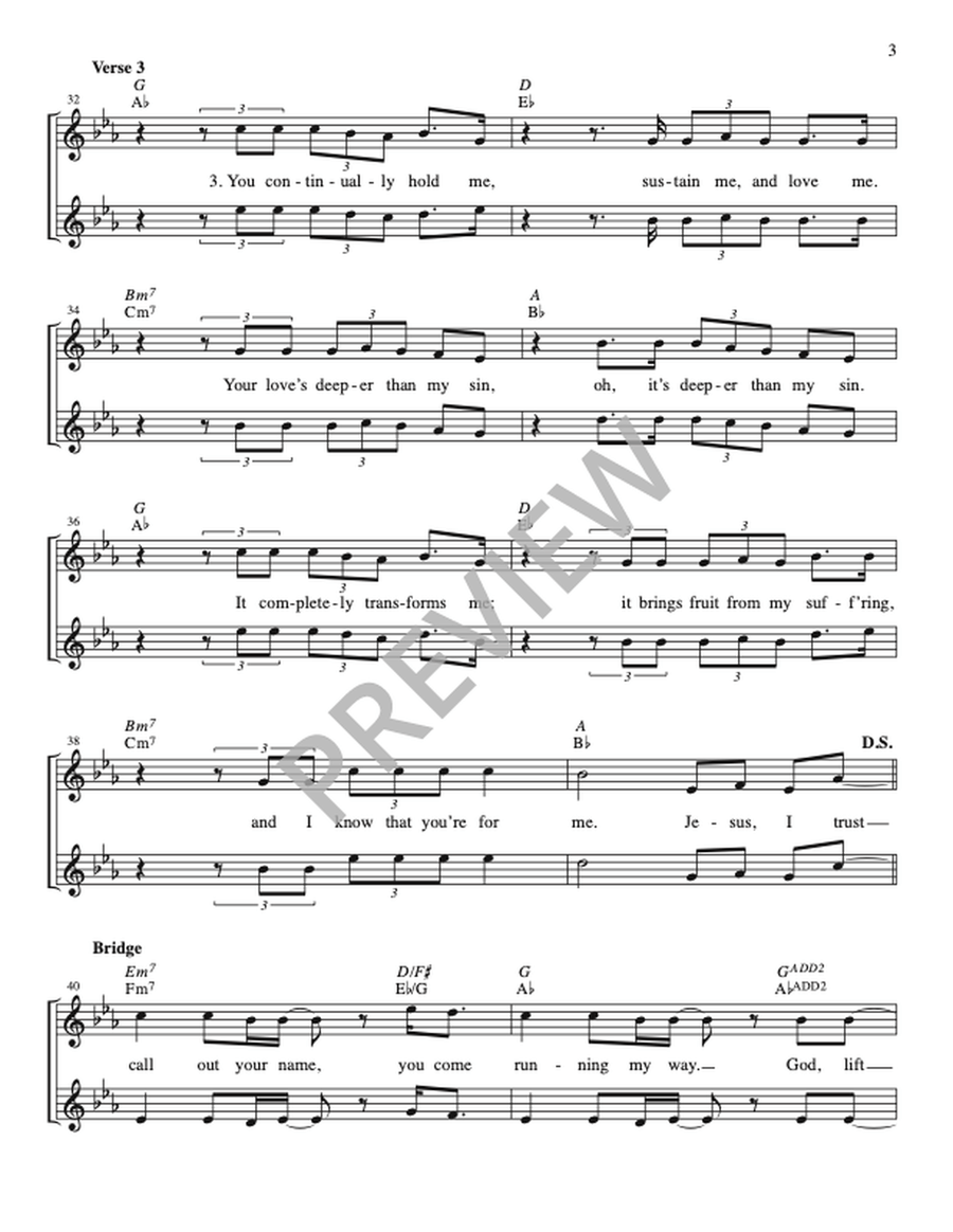 Jesus, I Trust in You - Guitar edition Guitar scores gallery preview page 3